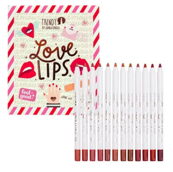Kit x12 Delineadores de Labios Love Trendy