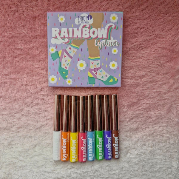 Kit X 8 Delineadores Matte Coloridos Rainbow Trendy